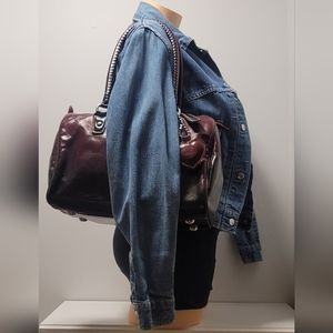 Vintage Roots Leather Red/Black Doctors Bag Shoulder Bag